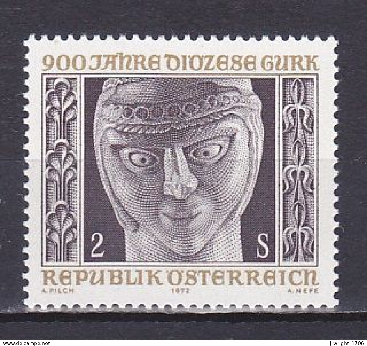 Austria, 1972, Gurk Diosese 900th Anniv, 2s, MNH - Unused Stamps