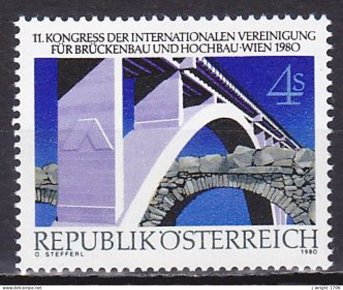 Austria, 1980, Bridge & Structural Engineering Cong, 4s, MNH - Unused Stamps