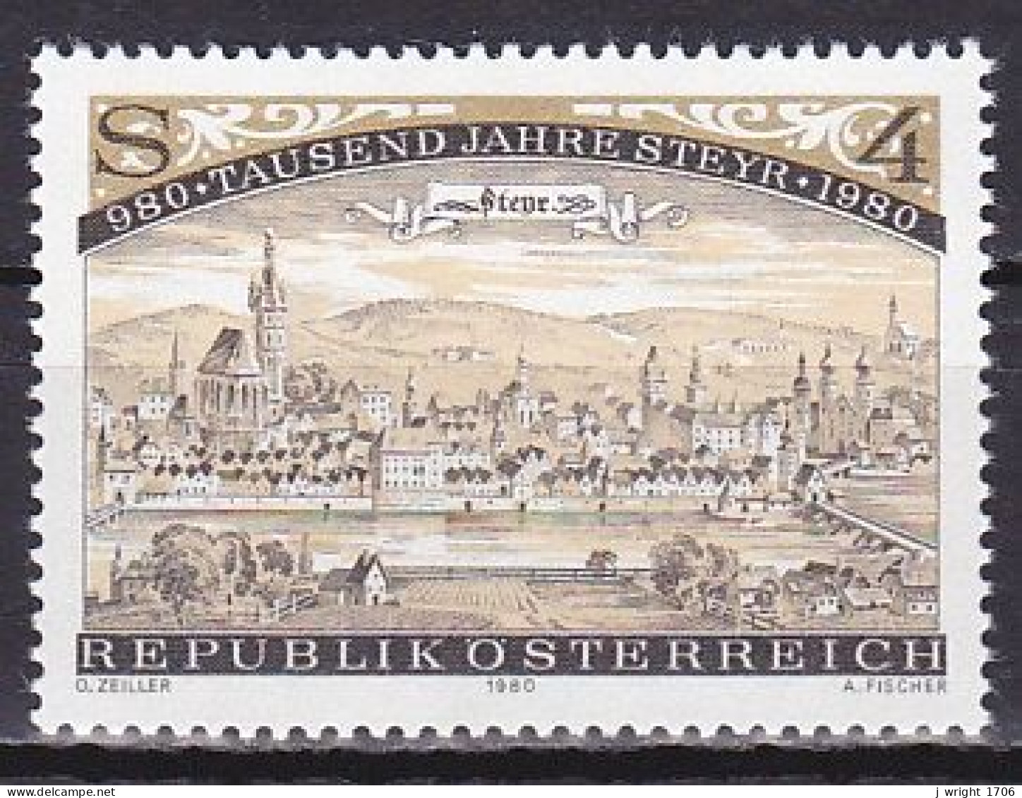 Austria, 1980, Steyr Millennium, 4s, MNH - Unused Stamps