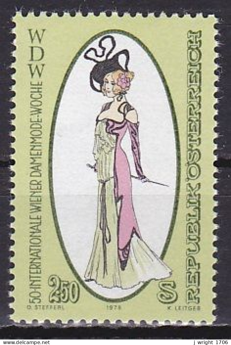 Austria, 1979, International Fashion Week 50th Anniv, 2.50s, MNH - Unused Stamps