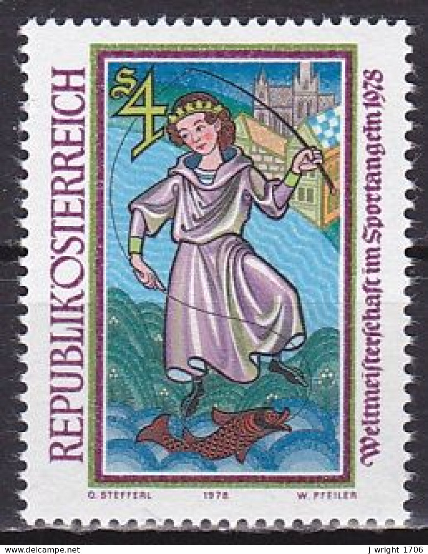 Austria, 1978, World Fishing Championship, 4s, MNH - Ungebraucht