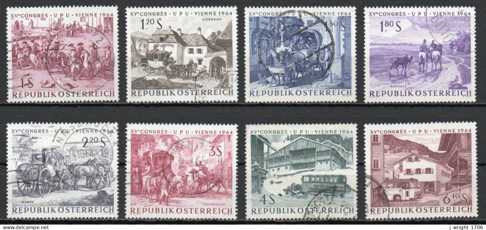 Austria, 1964, UPU Cong. Vienna, Set, USED - Oblitérés