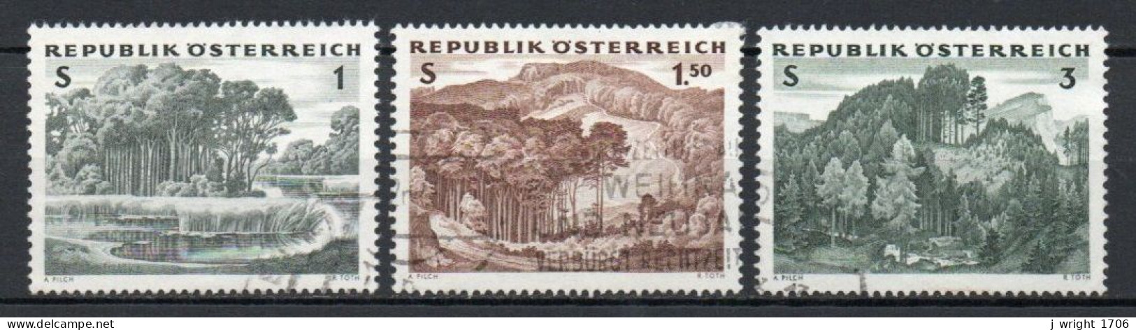 Austria, 1962, Austrian Forests, Set, USED - Oblitérés