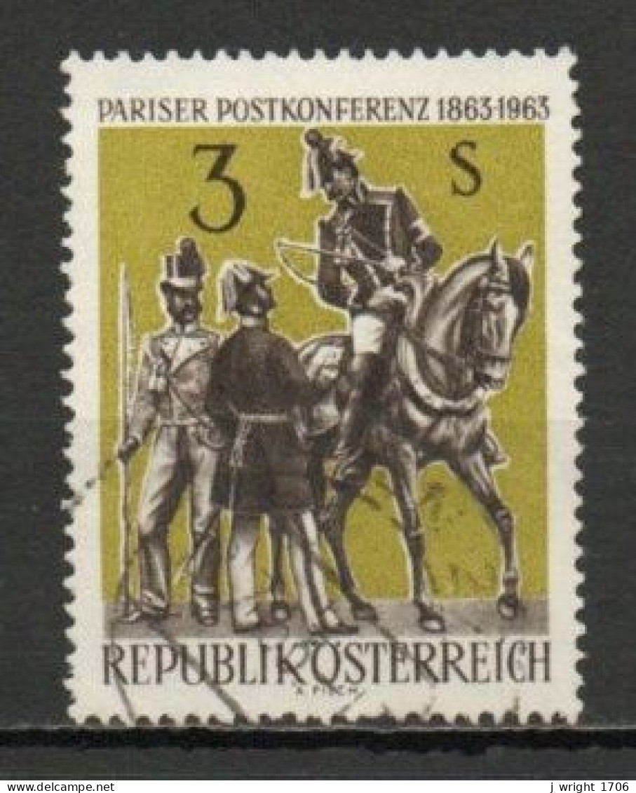 Austria, 1963, Paris Postal Conf. Centenary, 3s, USED - Usados