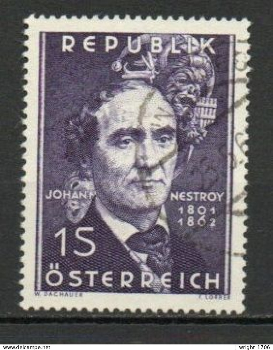 Austria, 1962, Johann Nestroy, 1s, USED - Gebraucht