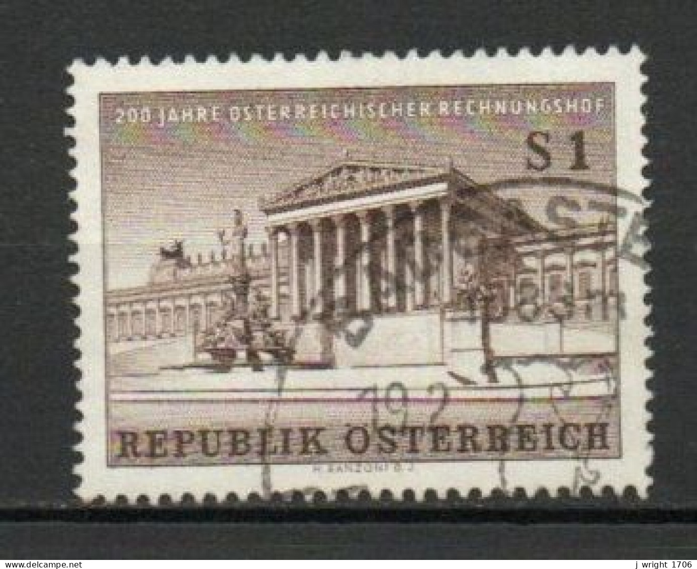 Austria, 1961, Austrian Bureau Of Budget 200th Anniv, 1s, USED - Used Stamps