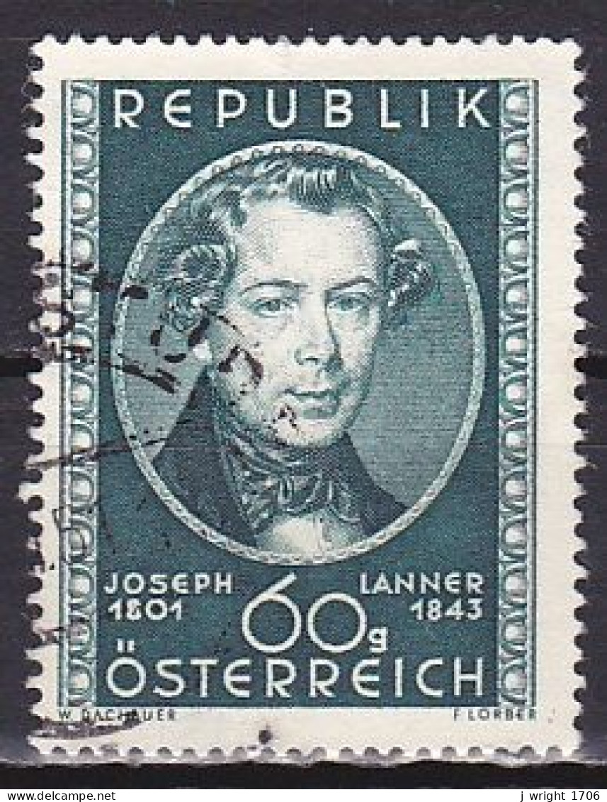 Austria, 1951, Josef Lanner, 60g, USED - Used Stamps