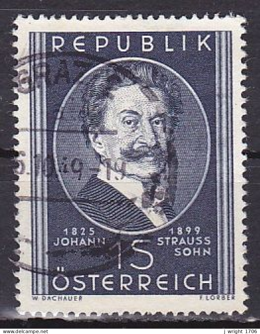 Austria, 1949, Johann Strauss The Younger, 1s, USED - Oblitérés
