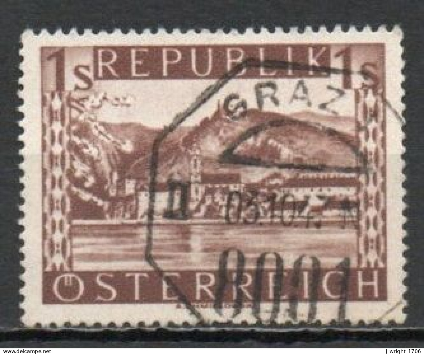 Austria, 1946, Landscapes/Dürnstein, 1s/Photogravure, USED - Used Stamps