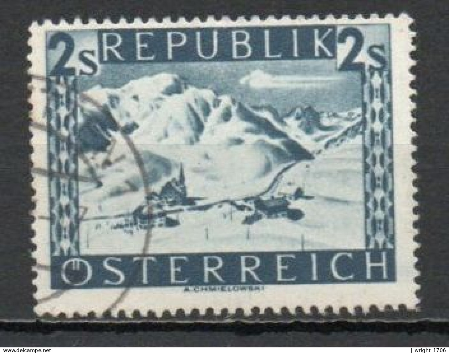 Austria, 1946, Landscapes/St. Christoph Am Arlberg, 2s/Photogravure, USED - Gebraucht