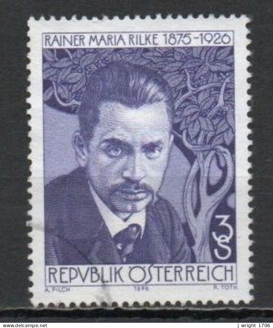 Austria, 1976, Rainer Maria Rilke, 3s, USED - Oblitérés