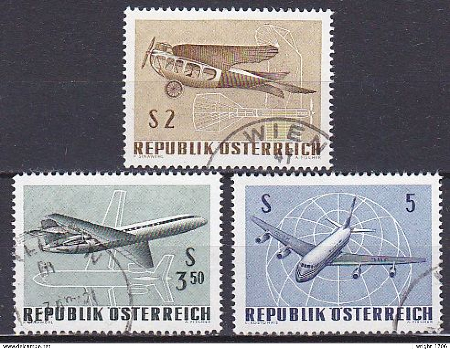 Austria, 1968, IFA Airmail Exhib, Set, USED - Gebruikt