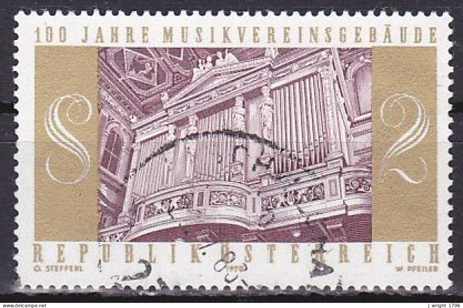 Austria, 1970, Vienna Music Academy Centenary, 2s, USED - Used Stamps