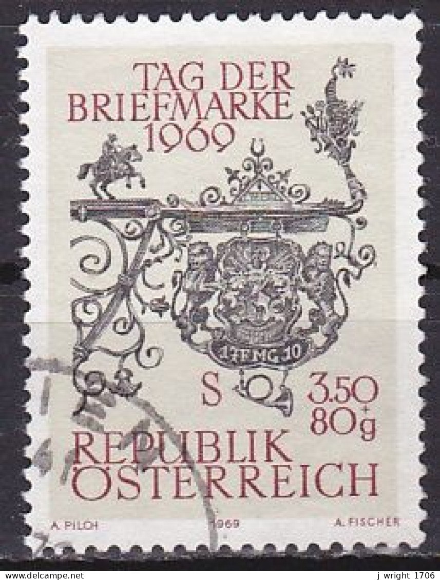 Austria, 1969, Stamp Day, 3.50s + 80g, USED - Used Stamps