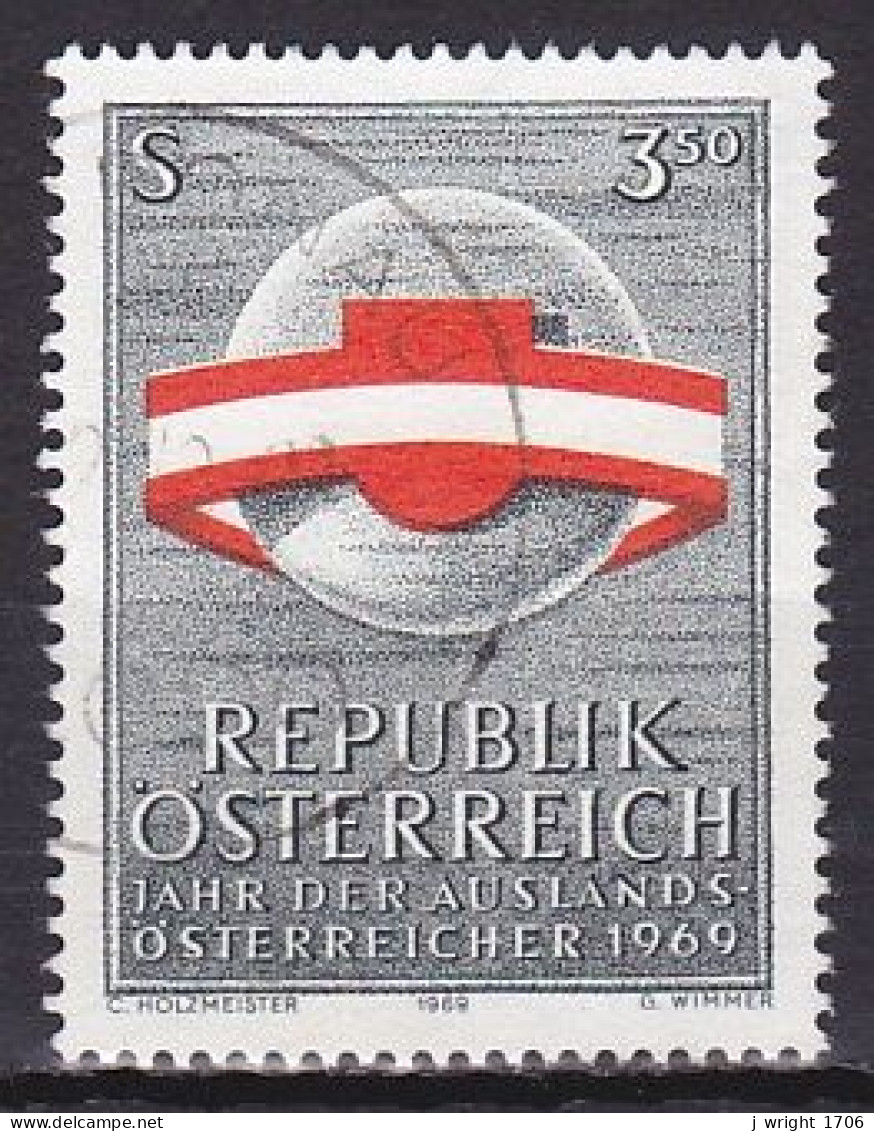 Austria, 1969, Austrians Living Abroad Year, 3.50s, USED - Used Stamps