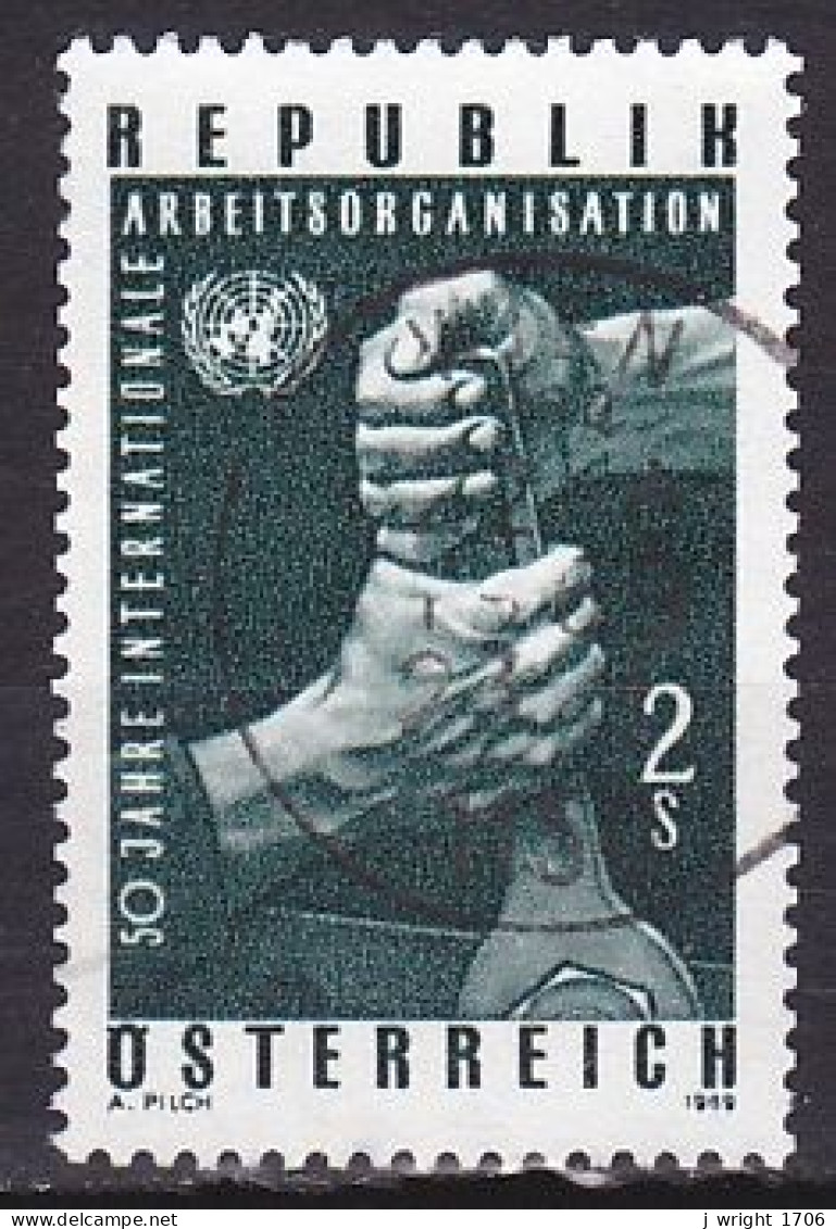 Austira, 1969, ILO 50th Anniv, 2s, USED - Usati