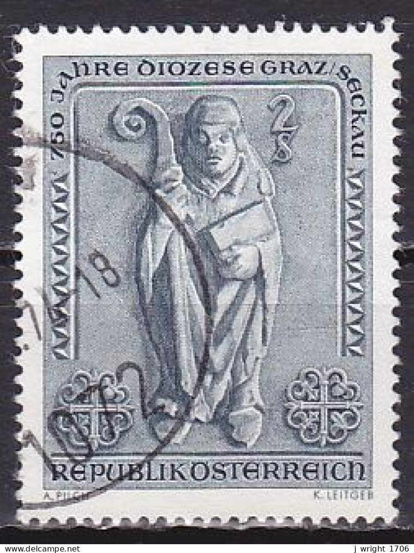 Austria, 1968, Graz-Seckau Bishopric 750th Anniv, 2s, USED - Gebruikt