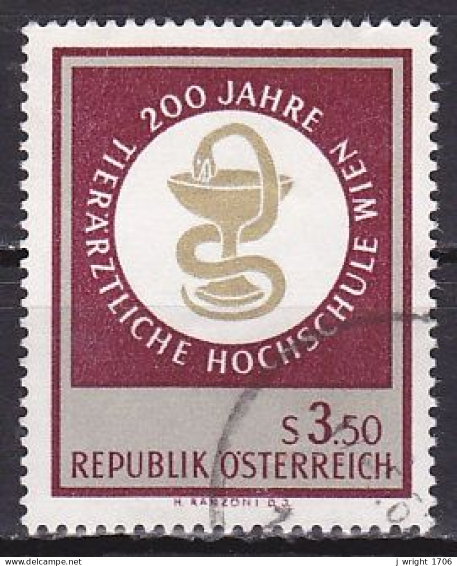 Austria, 1968, Veterinary Collage Bicentenary, 3.50s, USED - Oblitérés