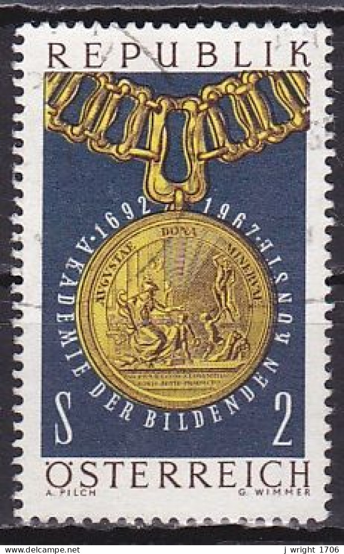 Austria, 1967, Academy Of Fine Arts 275th Anniv, 2s, USED - Oblitérés