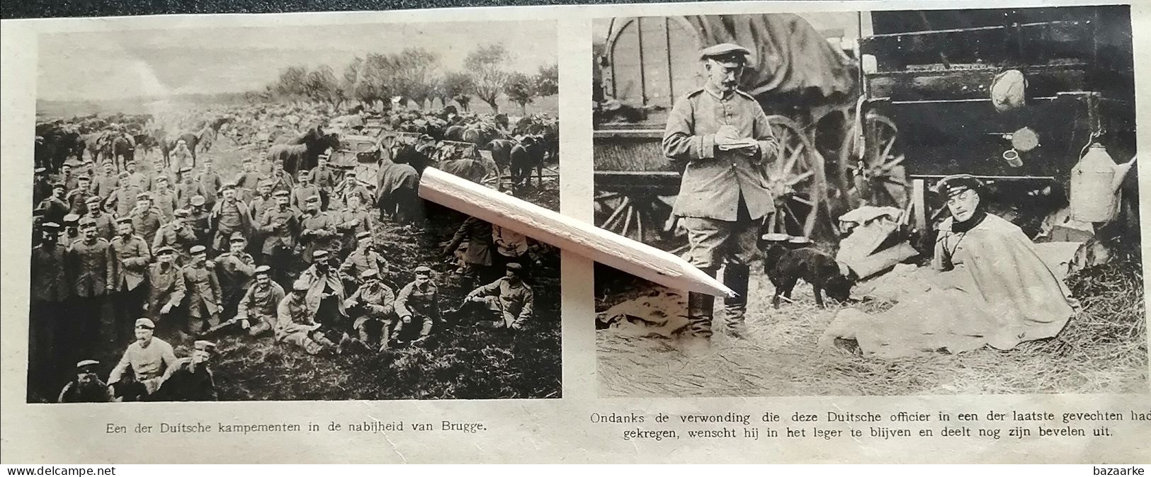 OORLOG 1914 / BRUGGE /  EEN DER DUITSE KAMPTENTEN IN DE NABIJHEID VAN BRUGGE - Non Classés