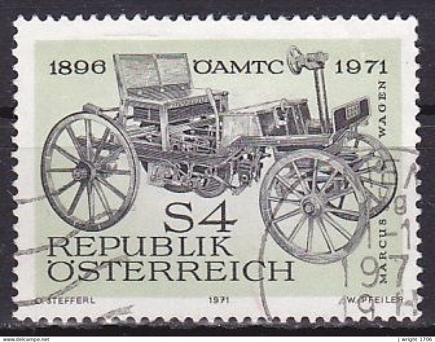 Austria, 1971, Automobile Motor Cycle & Touring Club 75th Annic, 4s, USED - Gebraucht