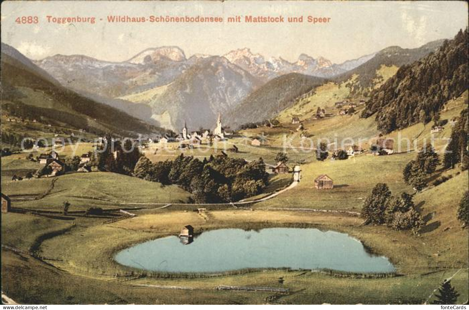 11737548 Wildhaus SG Schoenenbodensee Mit Mattstock Und Speer Wildhaus - Andere & Zonder Classificatie