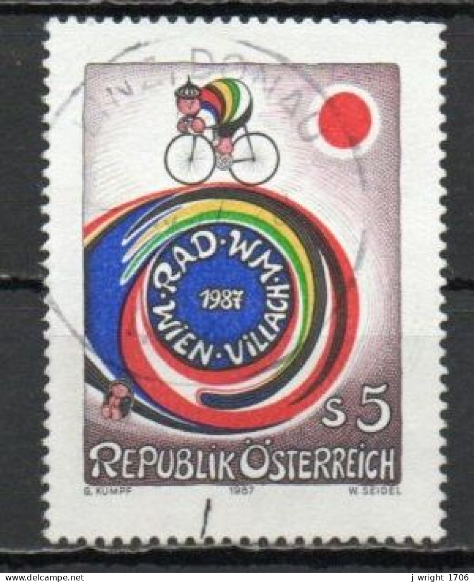Austria, 1987, World Cycling Championships, 5s, USED - Used Stamps