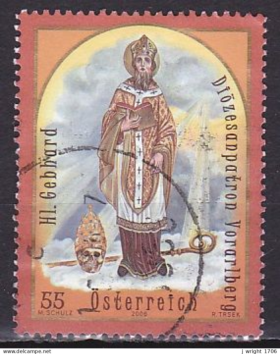 Austria, 2006, Patron Saint St. Gebhard, 55c, USED - Usati