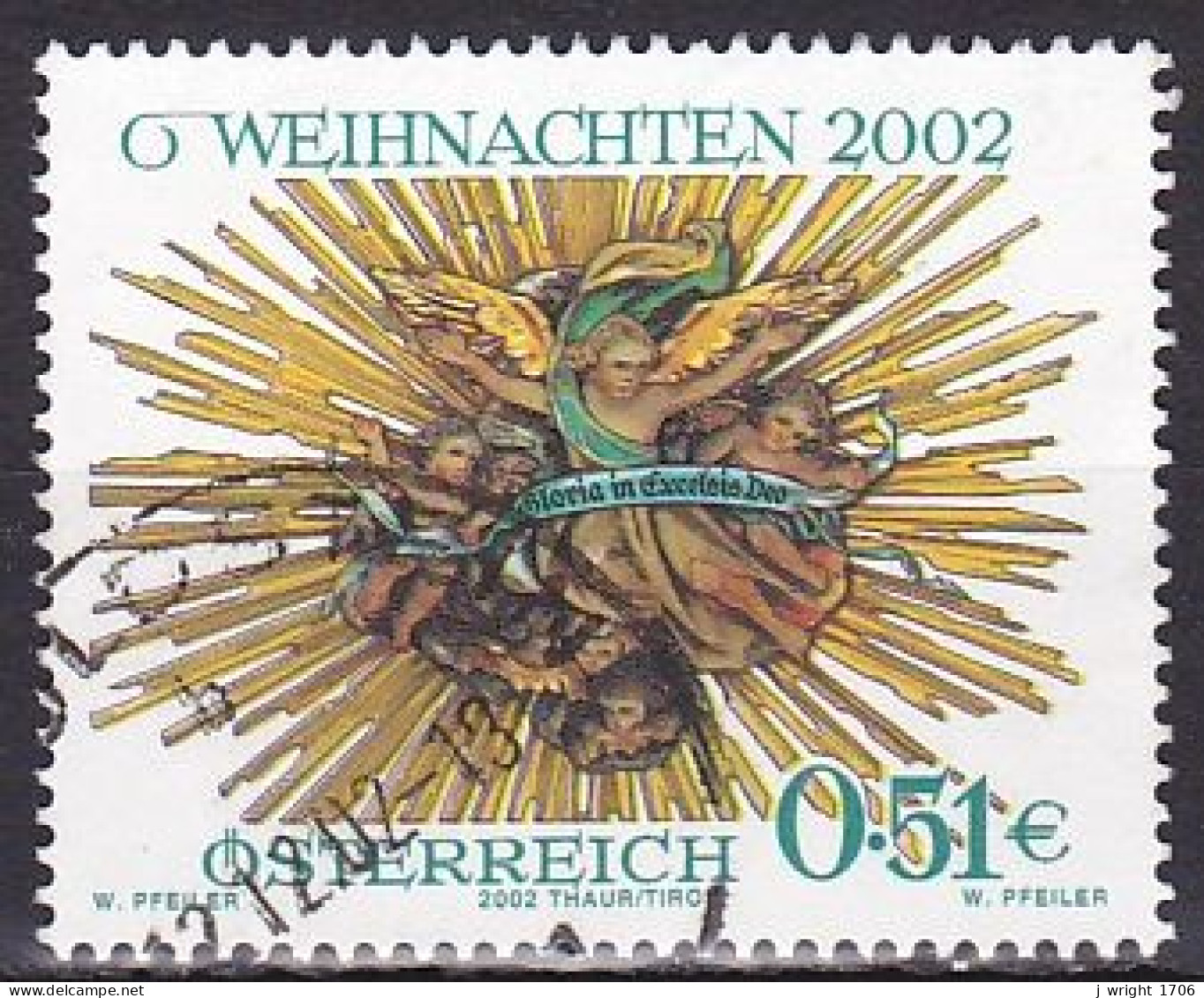 Austria, 2002, Christmas, €0.51, USED - Gebruikt