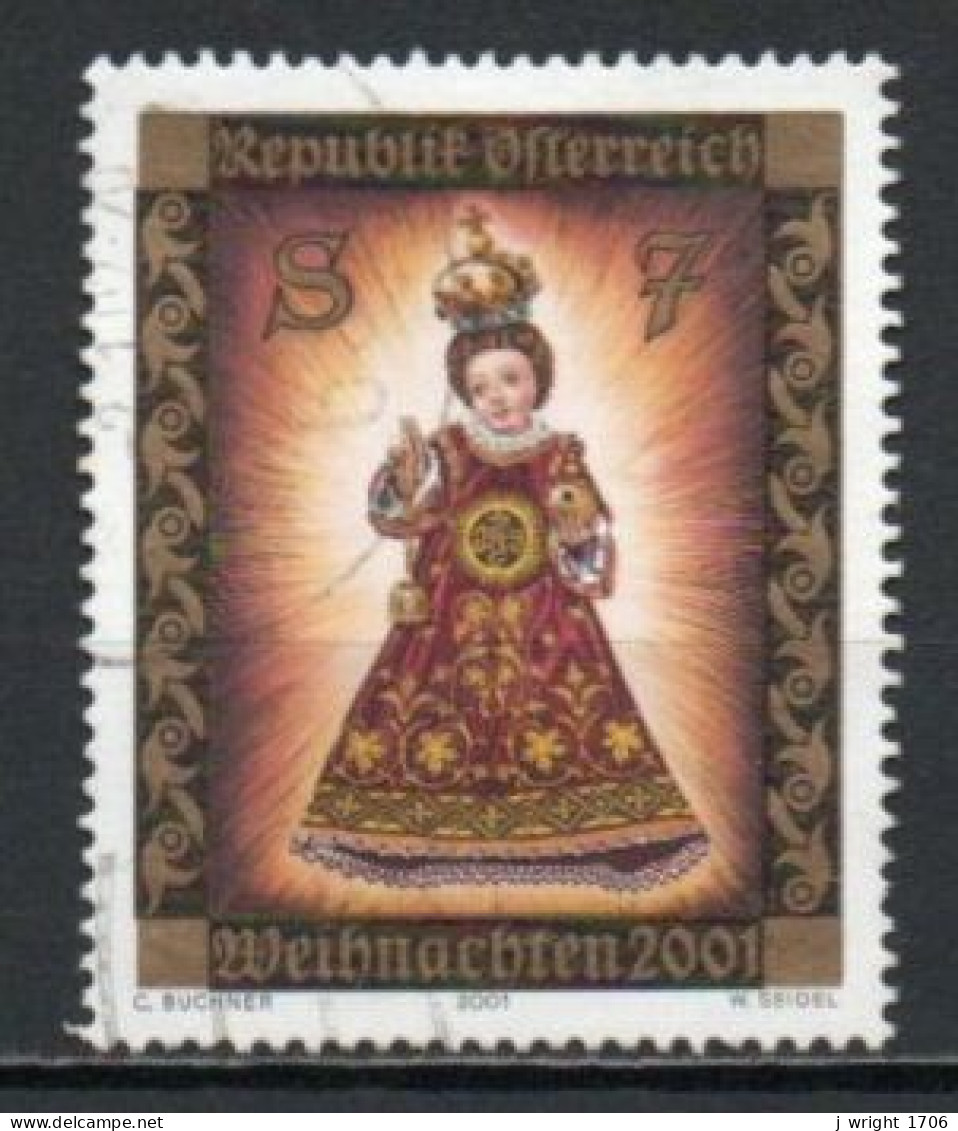 Austria, 2001, Christmas, 7s, USED - Oblitérés