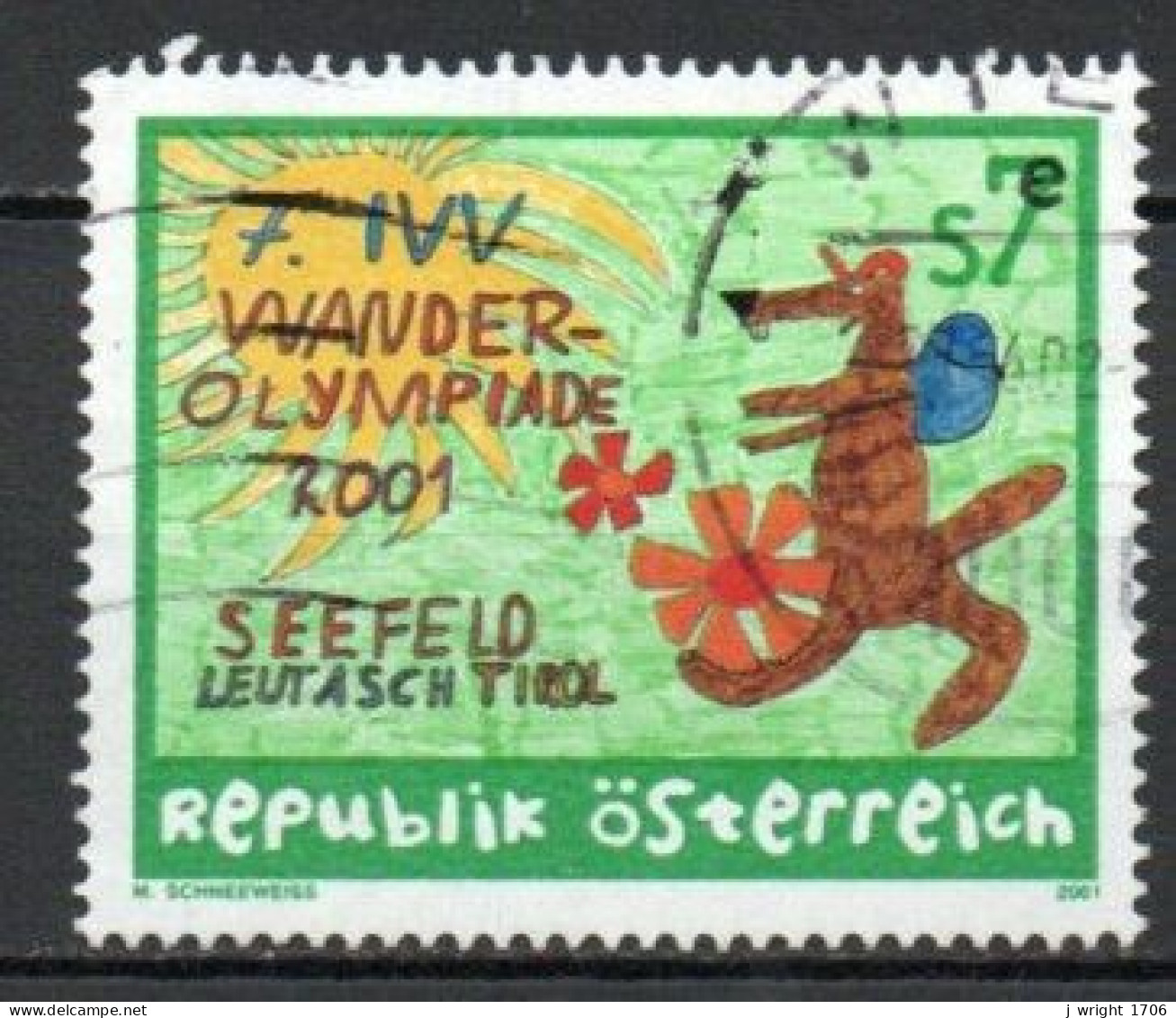 Austria, 2001, Hiking Olympics, 7s, USED - Used Stamps