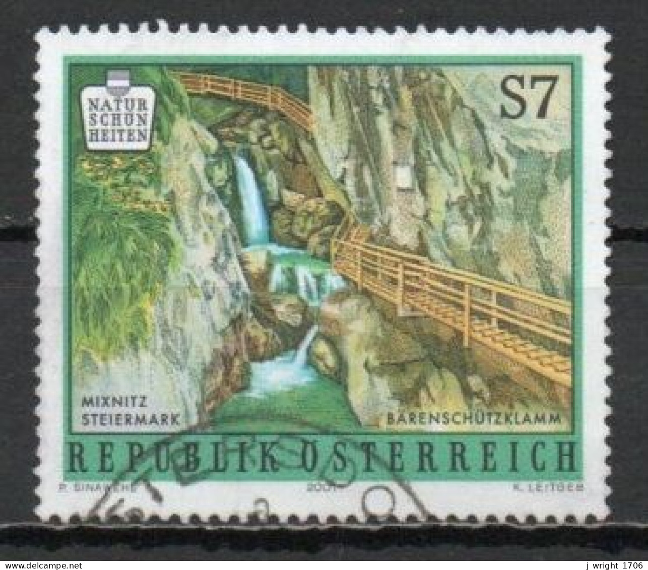 Austria, 2001, Austrian Natural Beauty/Steiermark, 7s, USED - Oblitérés