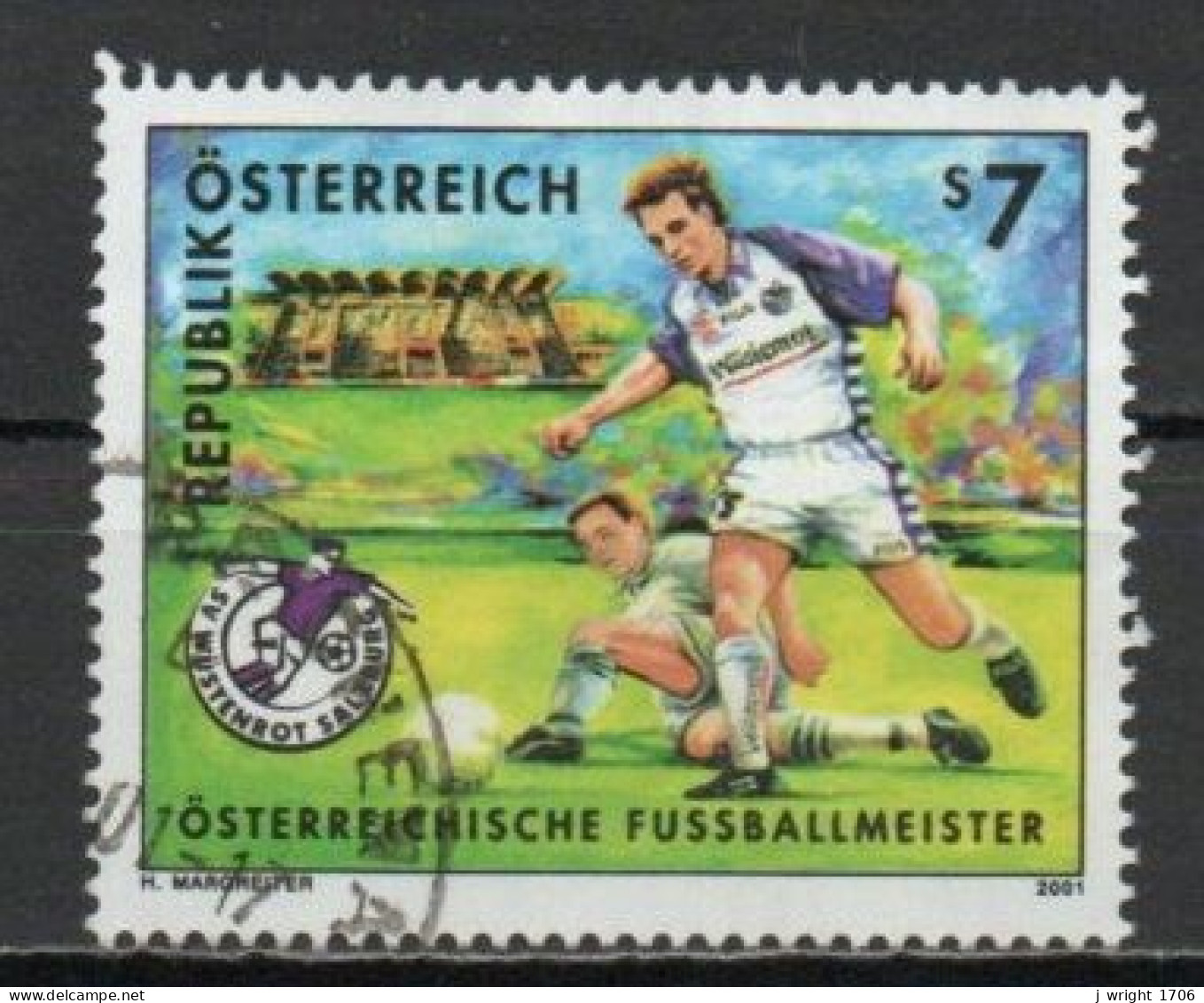 Austria, 2001, SV Wüstenrot Salzburg Austrian Football Champions, 7s, USED - Gebraucht