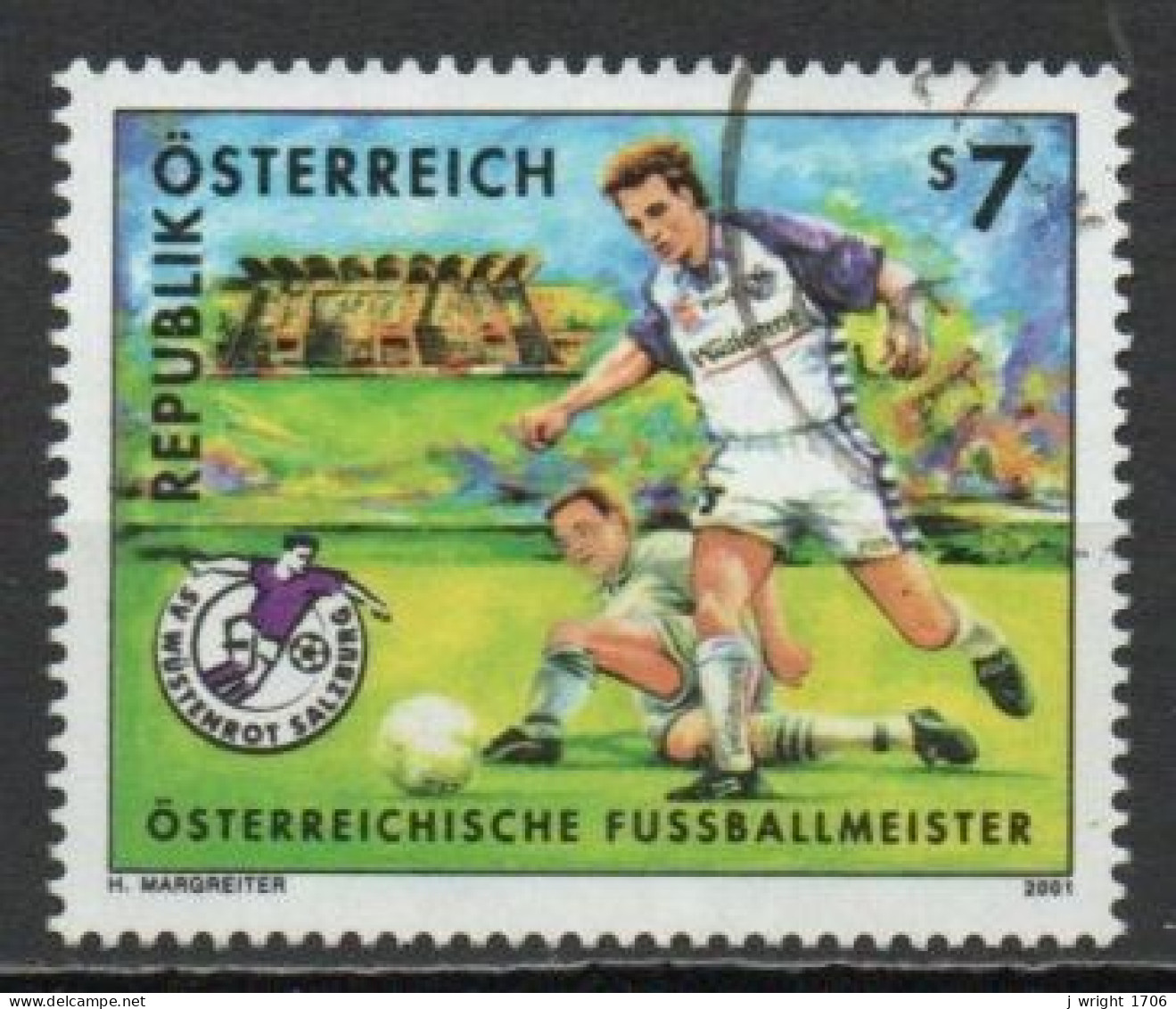 Austria, 2001, SV Wüstenrot Salzburg Austrian Football Champions, 7s, USED - Gebruikt