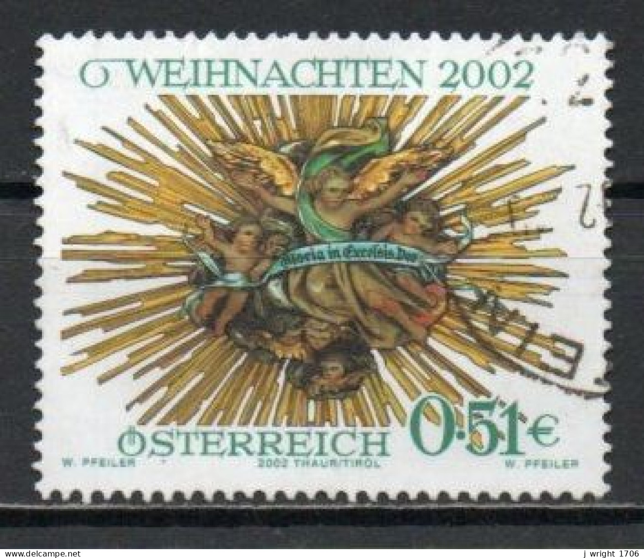 Austria, 2002, Christmas, €0.51, USED - Usados