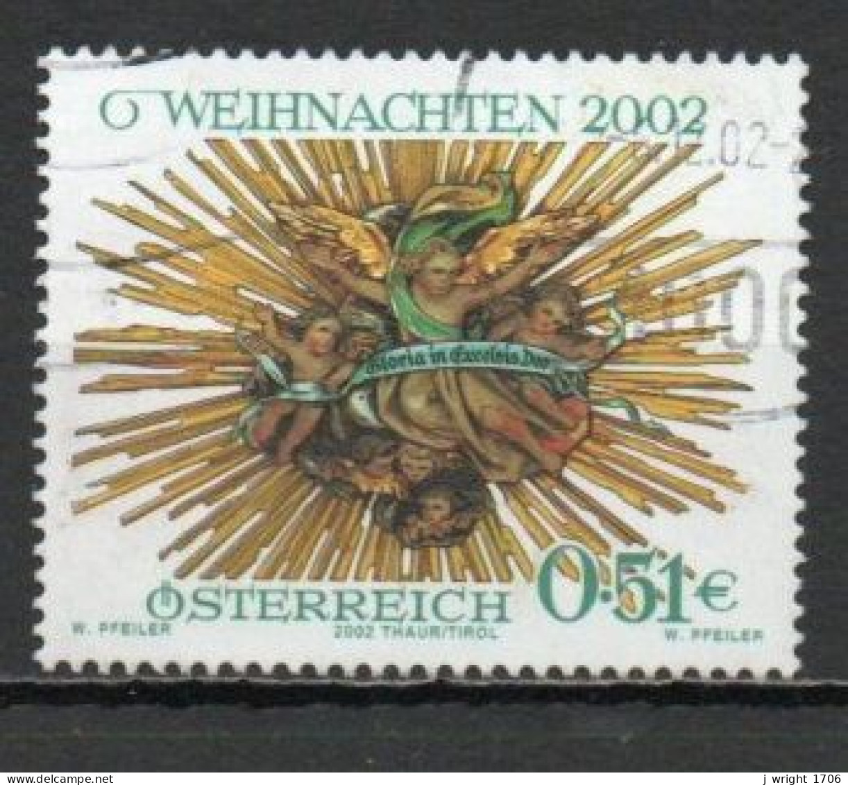 Austria, 2002, Christmas, €0.51, USED - Gebruikt