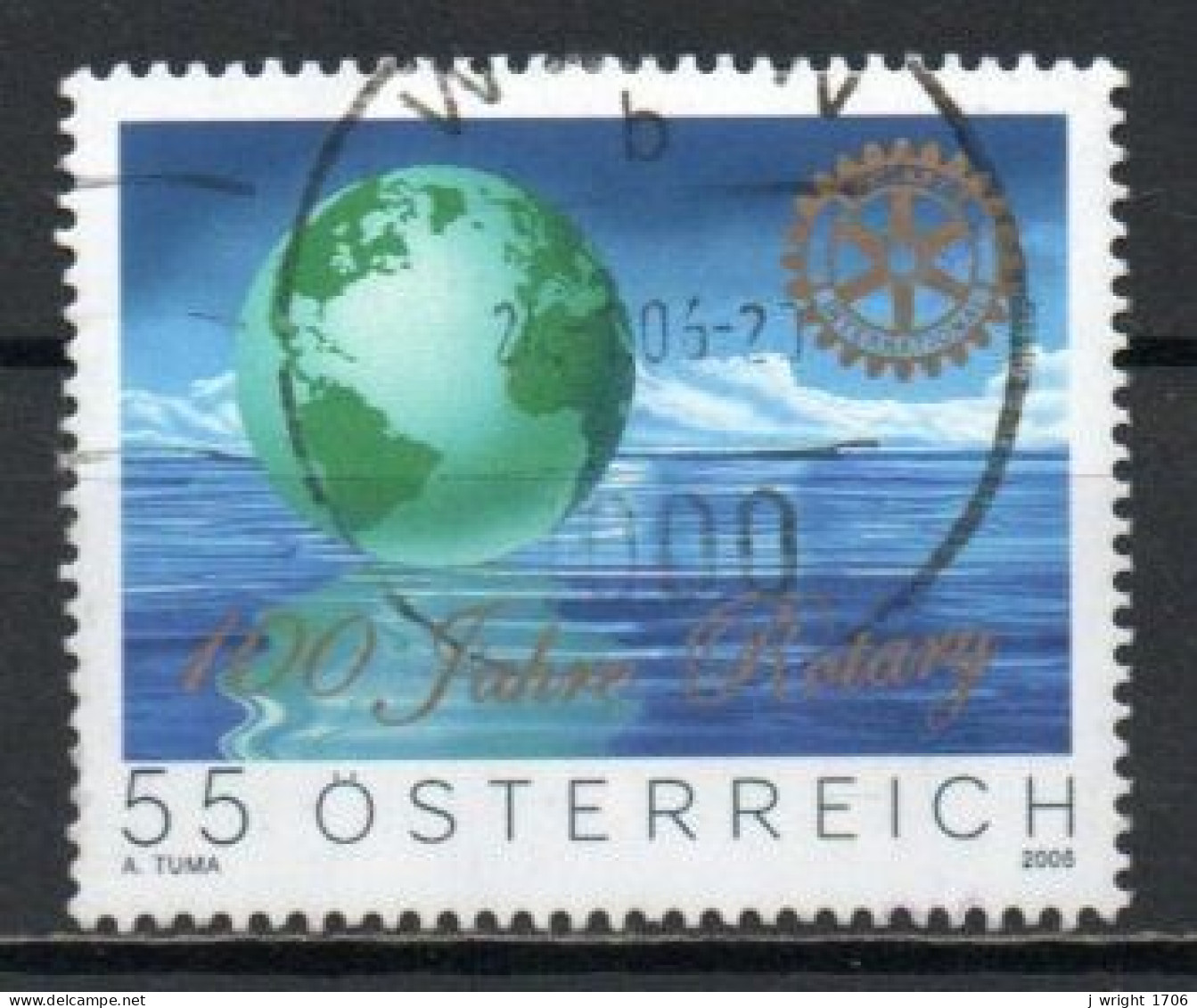 Austria, 2005, Rotary International Centenary, 55c, USED - Used Stamps