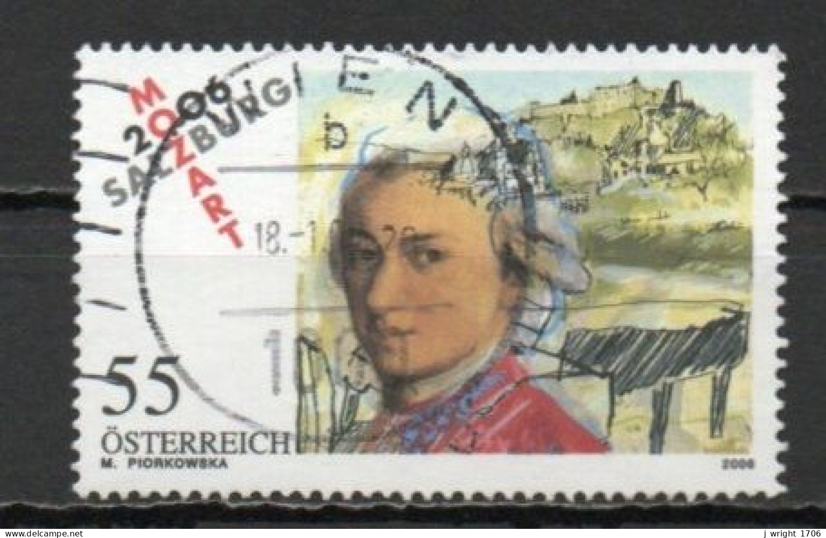 Austria, 2006, Mozart In Salzburg Exhib, 55c, USED - Oblitérés