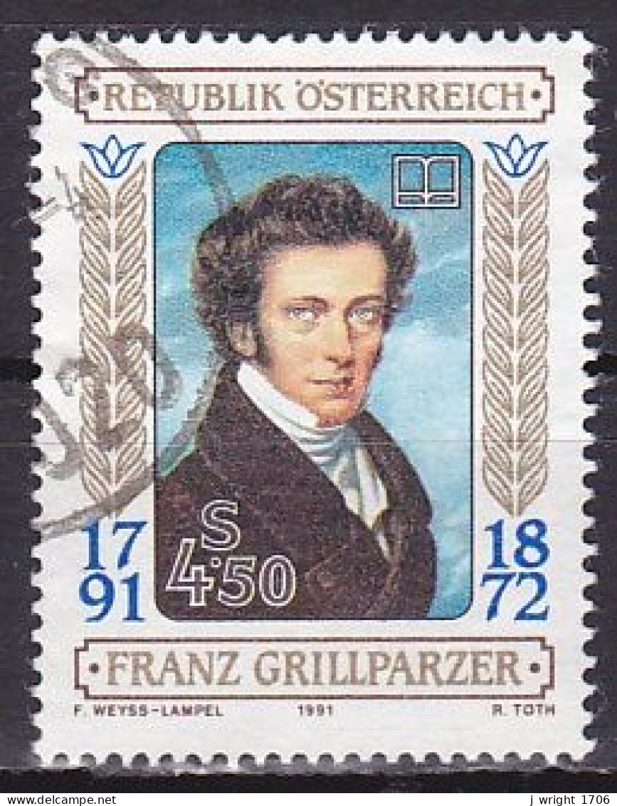 Austria, 1991, Franz Grillparzer, 4.50s, USED - Gebruikt