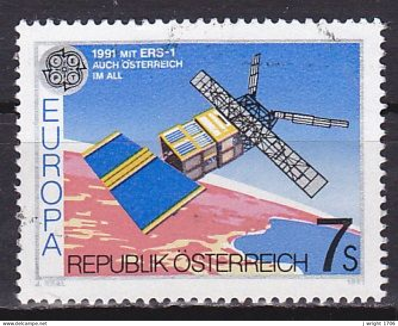 Austria, 1991, Europa CEPT, 7s, USED - Gebruikt