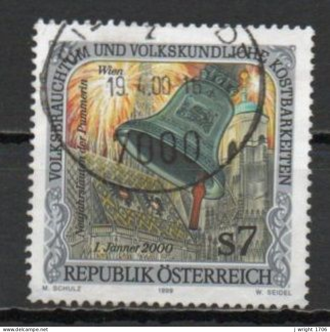 Austria, 1999, Folk Festivals/Pummerin Bekk, 7s, USED - Used Stamps