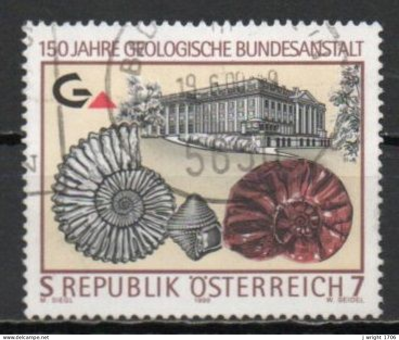 Austria, 1999, National Institute Of Geology 150th Anniv, 7s, USED - Oblitérés
