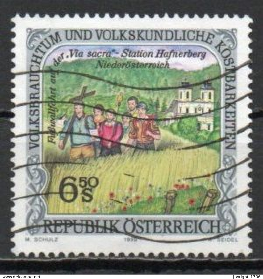 Austria, 1999, Folk Festivals/Via Sacra Pilgrimage, 6.50s, USED - Used Stamps