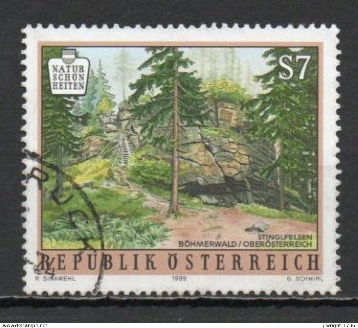 Austria, 1999, Austrian Natural Beauty/Stinglfelsen, 7s, USED - Gebraucht