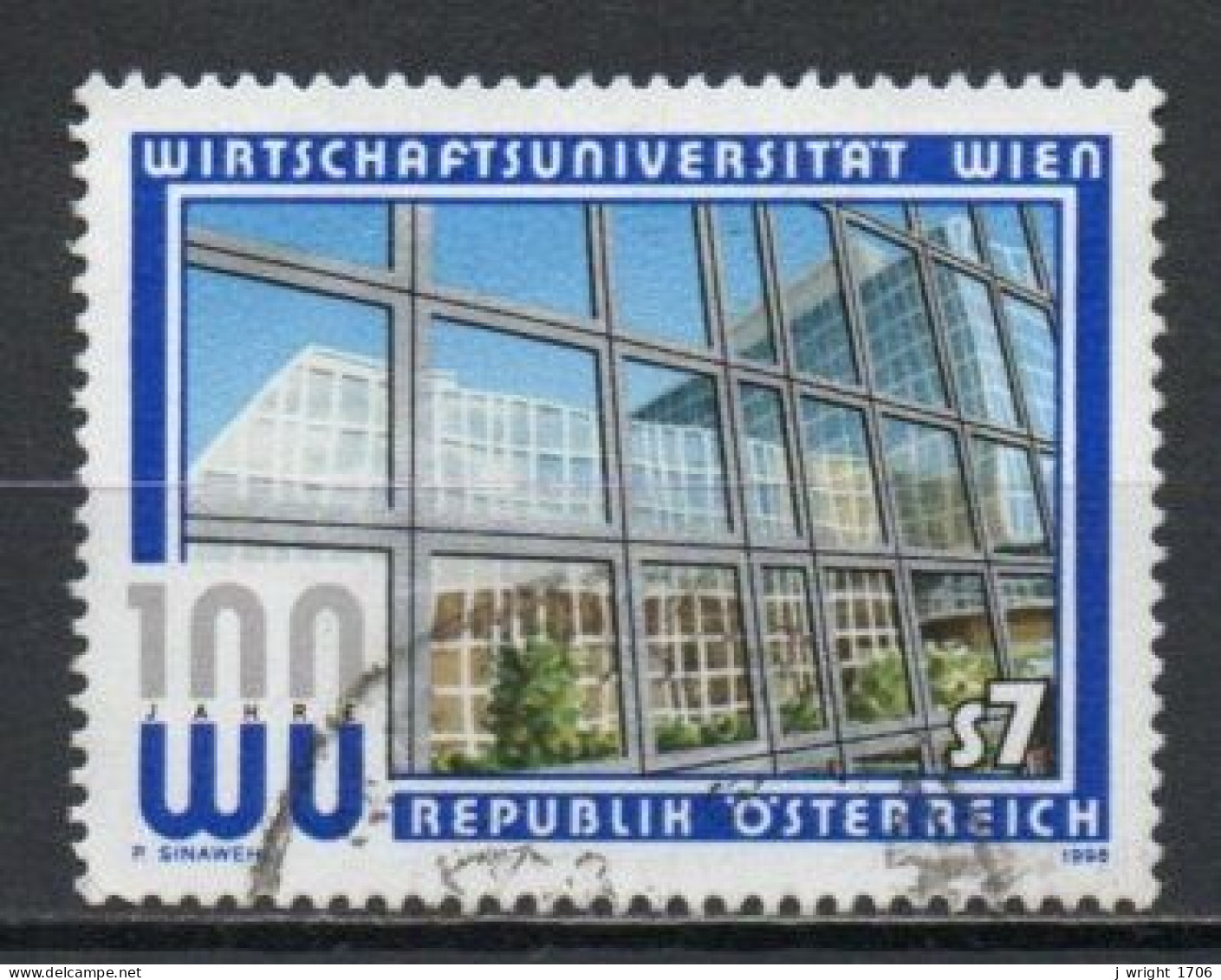 Austria, 1998, Vienna Business School, 7s, USED - Oblitérés