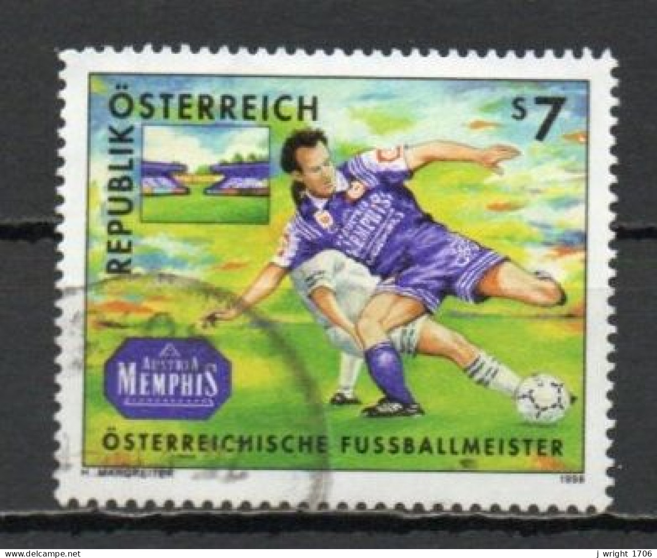 Austria, 1998, Austria Memphis Austrian Football Championships, 7s, USED - Used Stamps