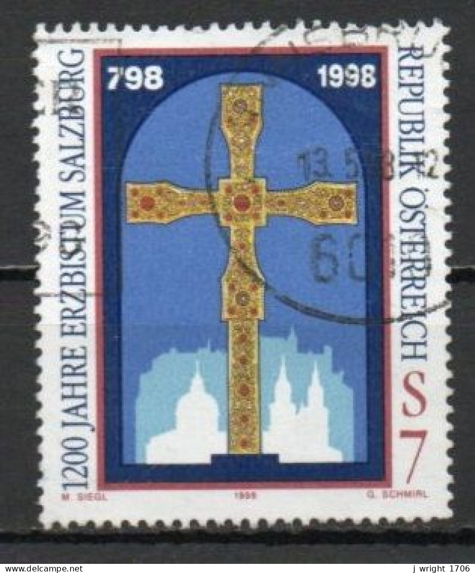 Austria, 1998, Salzburg Archdiocese 1200th Anniv, 7s, USED - Usados