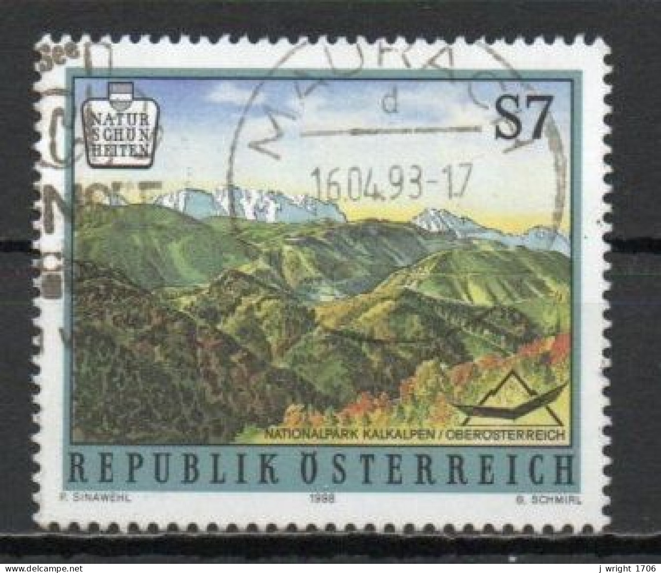 Austria, 1998, Austrian Natural Beauty/Kalkalpen, 7s, USED - Gebruikt