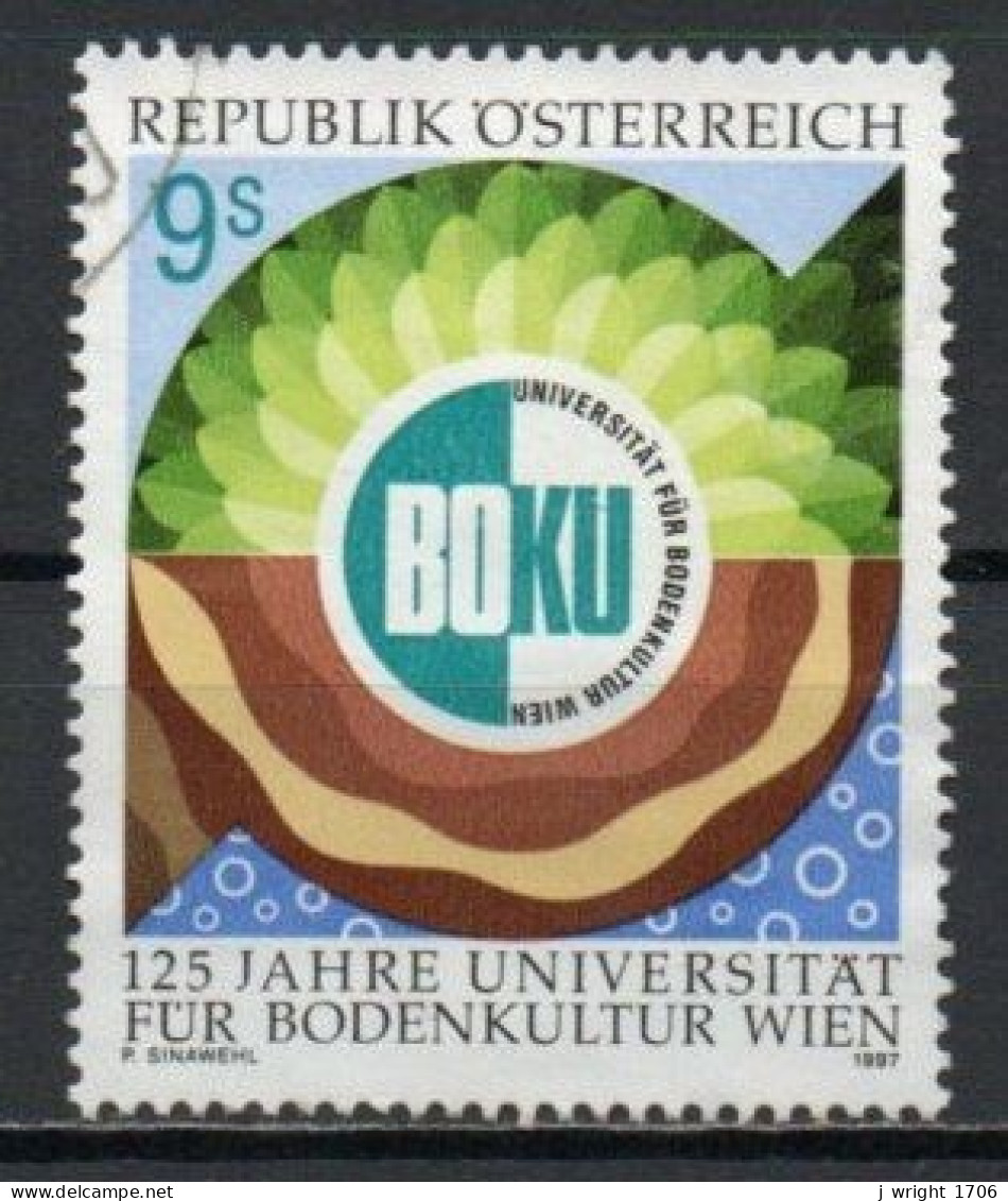 Austria, 1997, Vienna Agricultural University 125th Anniv, 9s, USED - Oblitérés