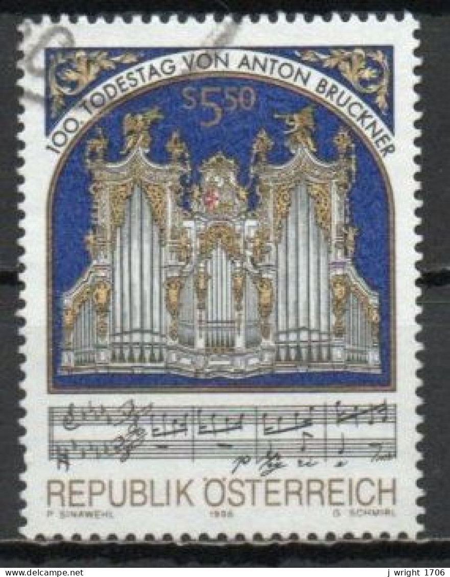 Austria, 1996, Anton Bruckner, 5.50s, USED - Used Stamps